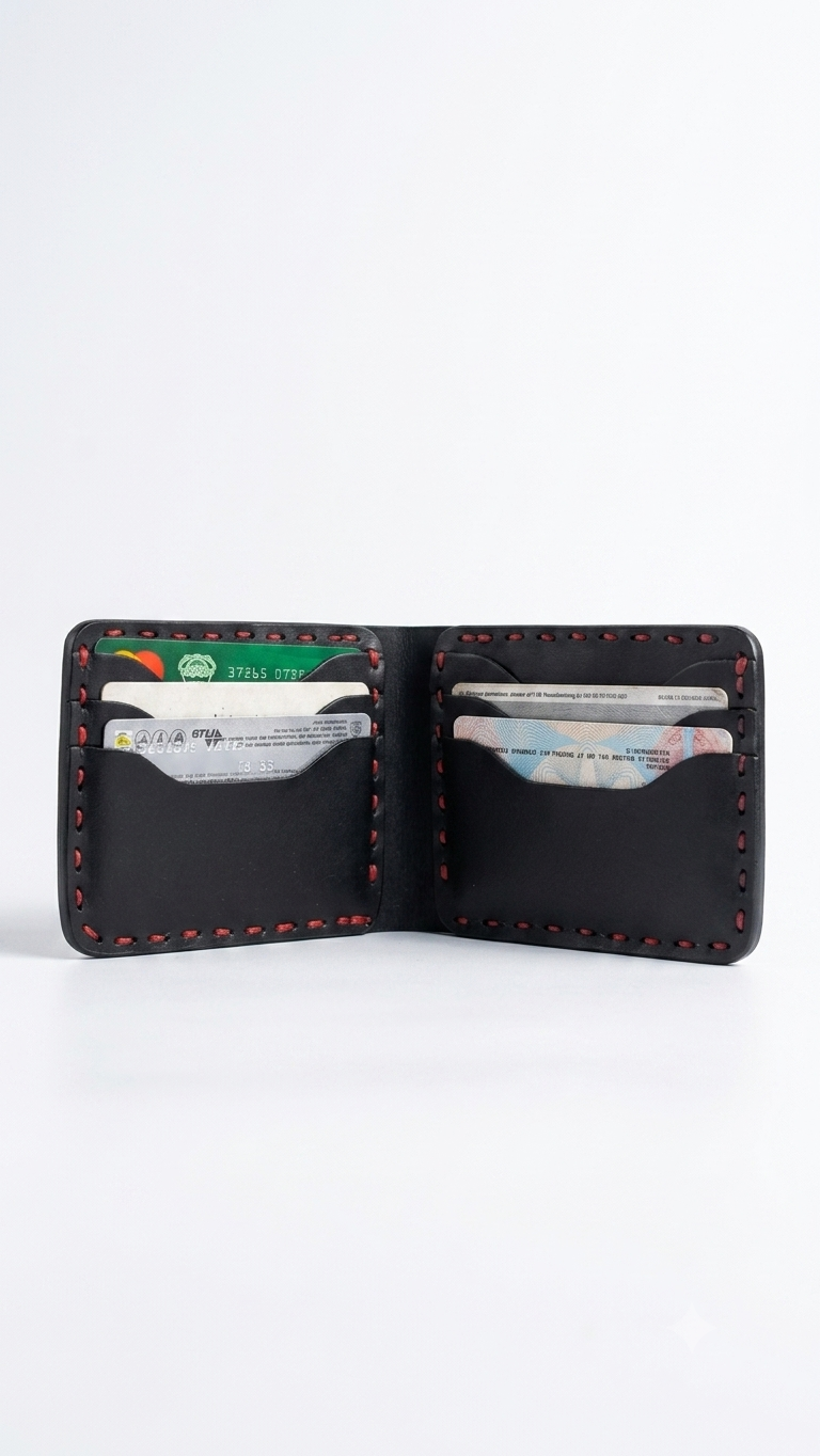Handmade crocodile leather wallet/-